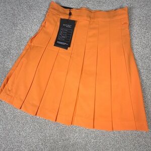 J.Lindeberg Adina Skirt Pleated Golf Athletic Skort Orange XS Pickleball Classic